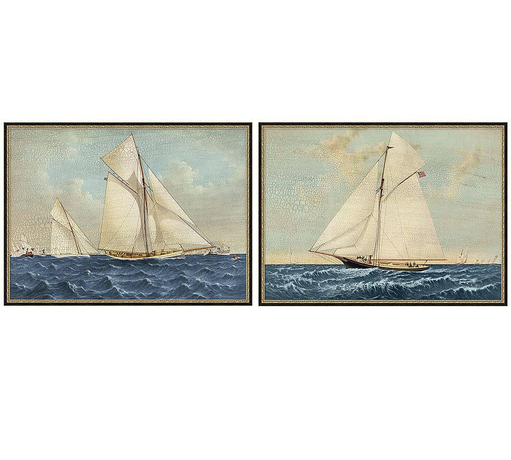 Antique Yachts Canvas 31 x 23 K418