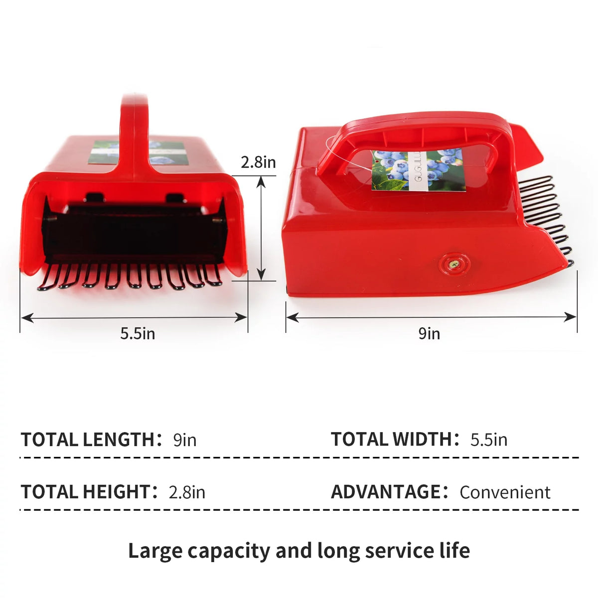 Plastic Berry Picker with Metallic Comb 24 x 14 cm P326