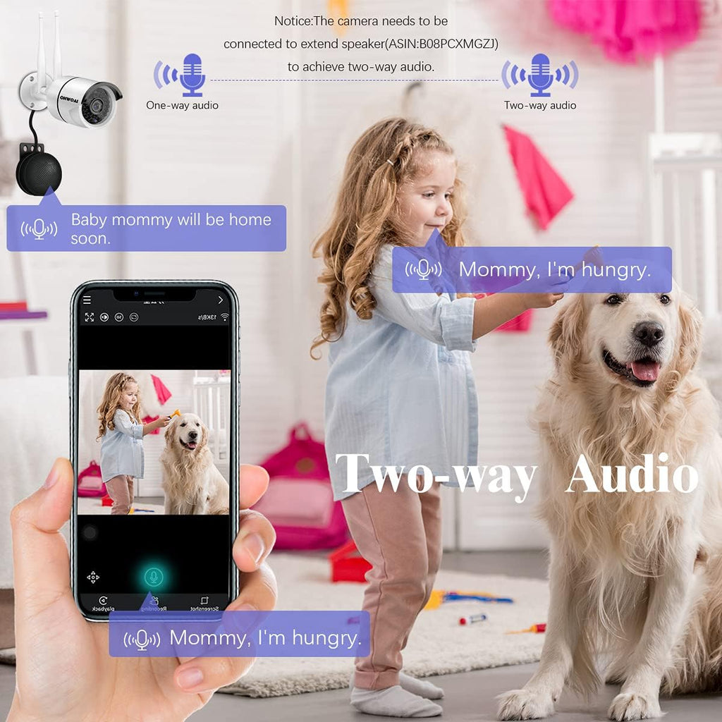 Wireless Security Camera System with 10 HD Screen, 4Pcs WiFi IP Cameras O952864