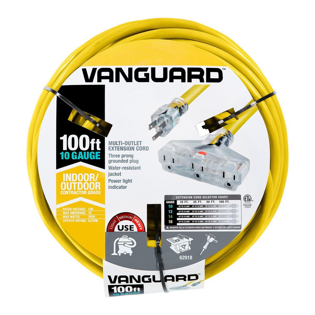 100 ft. 10/3 Gauge Triple-Tap Extension Cord A530595