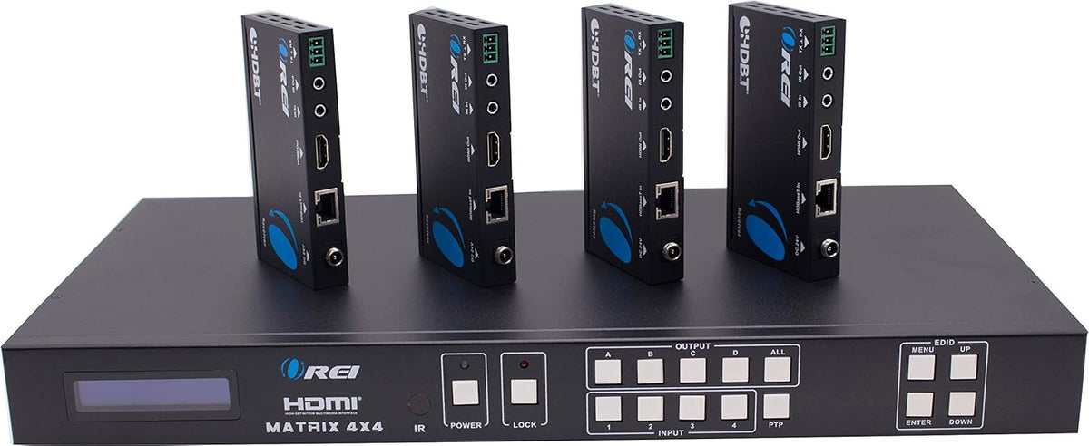 4K 4x4 HDMI Extender Matrix with 4 Receivers N856