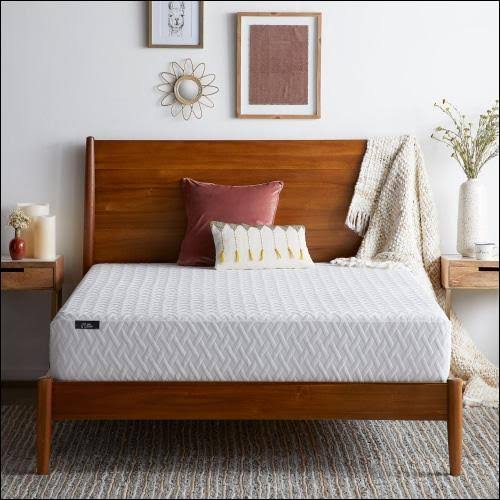 10 inch Gel Memory Foam Mattress California King White F466649