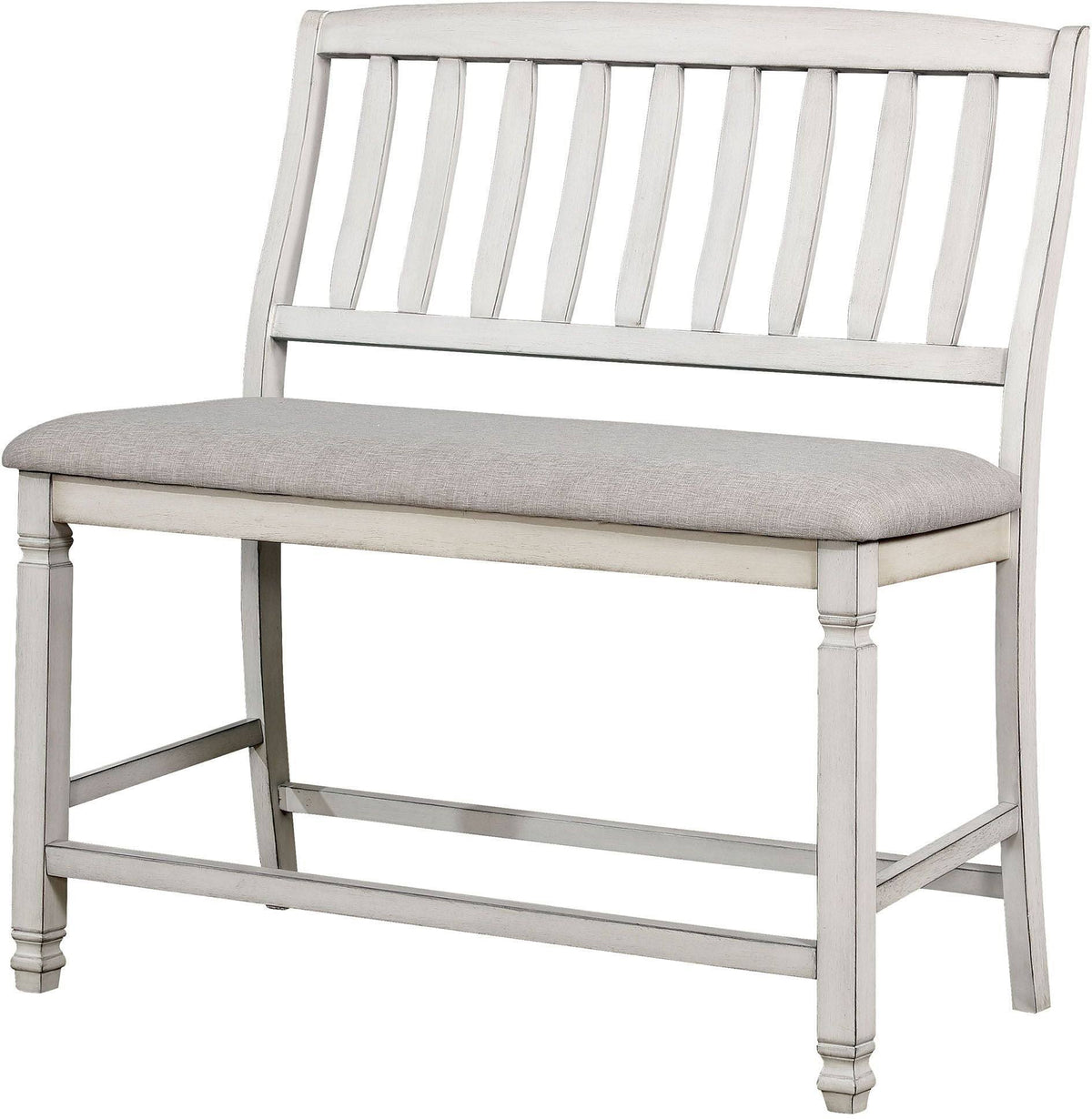 Antique White Counter Height Bench J510403