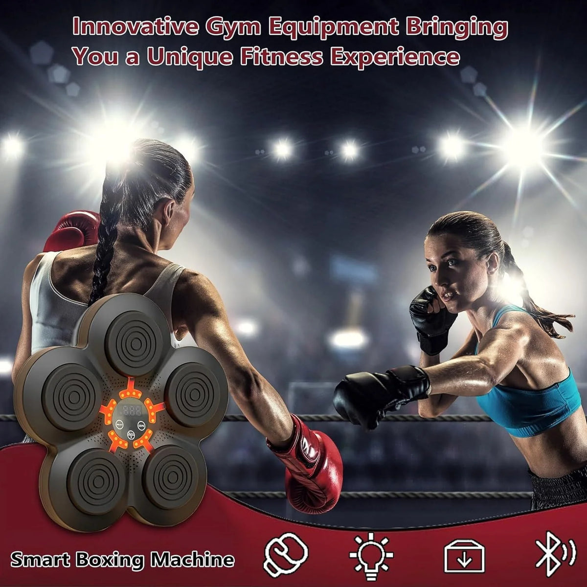 Wall Mounted Bluetooth Music Boxing Machine with Boxing Gloves Y952467