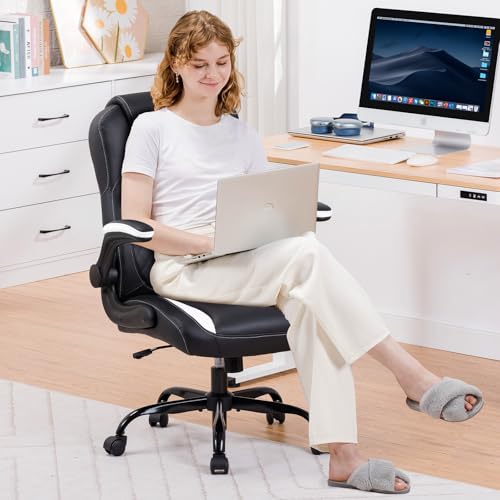 White Ergonomic Gaming Chair with Lumbar Support I666