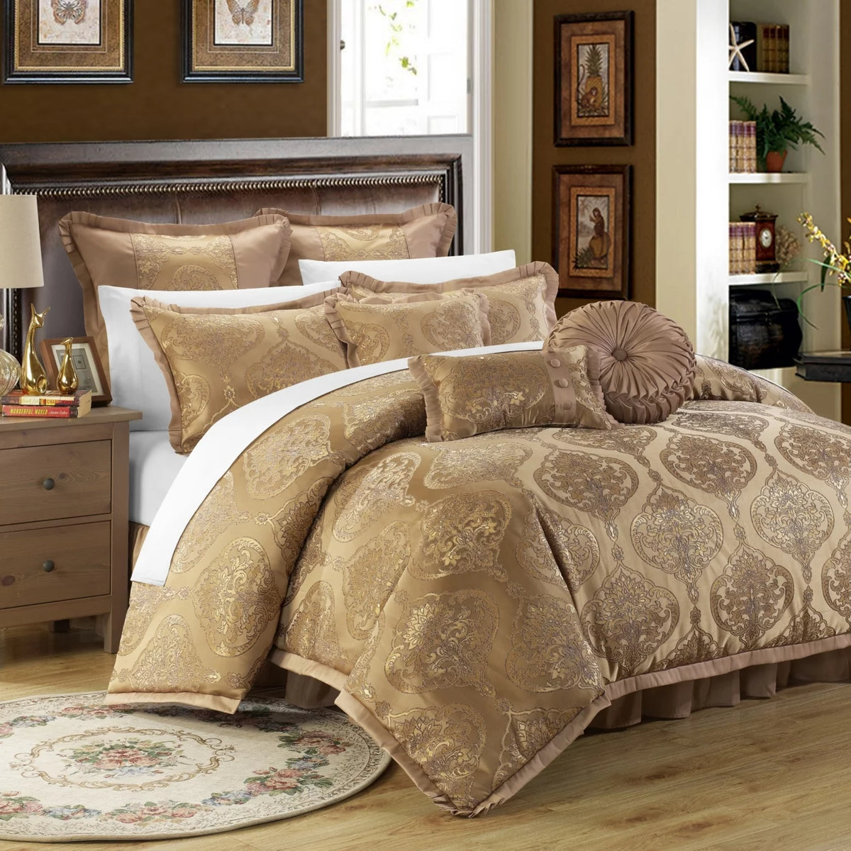 9 Piece Jacquard Comforter Set R256467