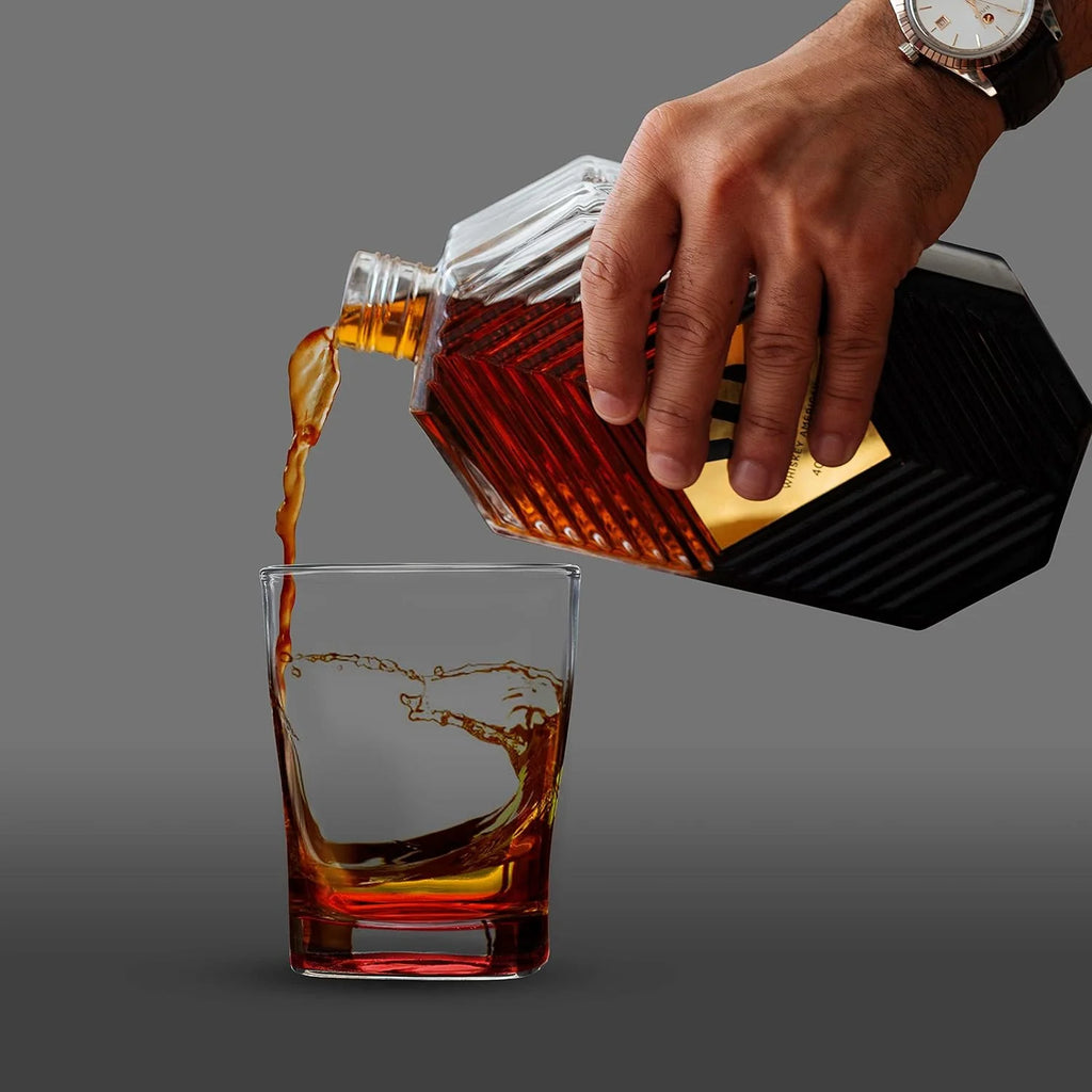 10 Whiskey Glasses Set, 11 Oz, Red O183
