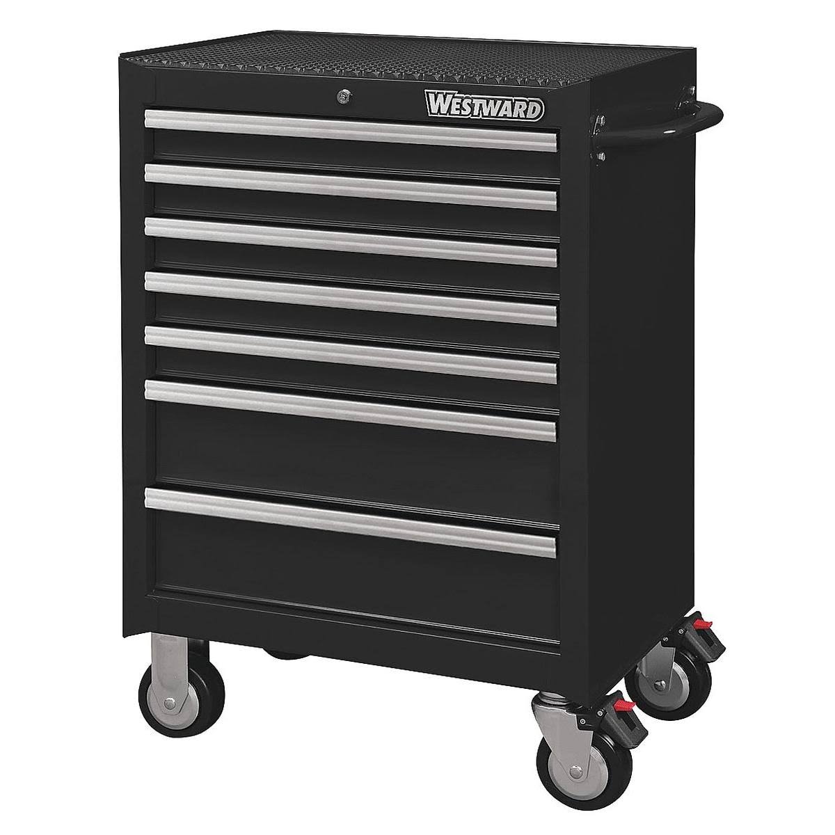 Black 7 Drawer Rolling Cabinet V247219