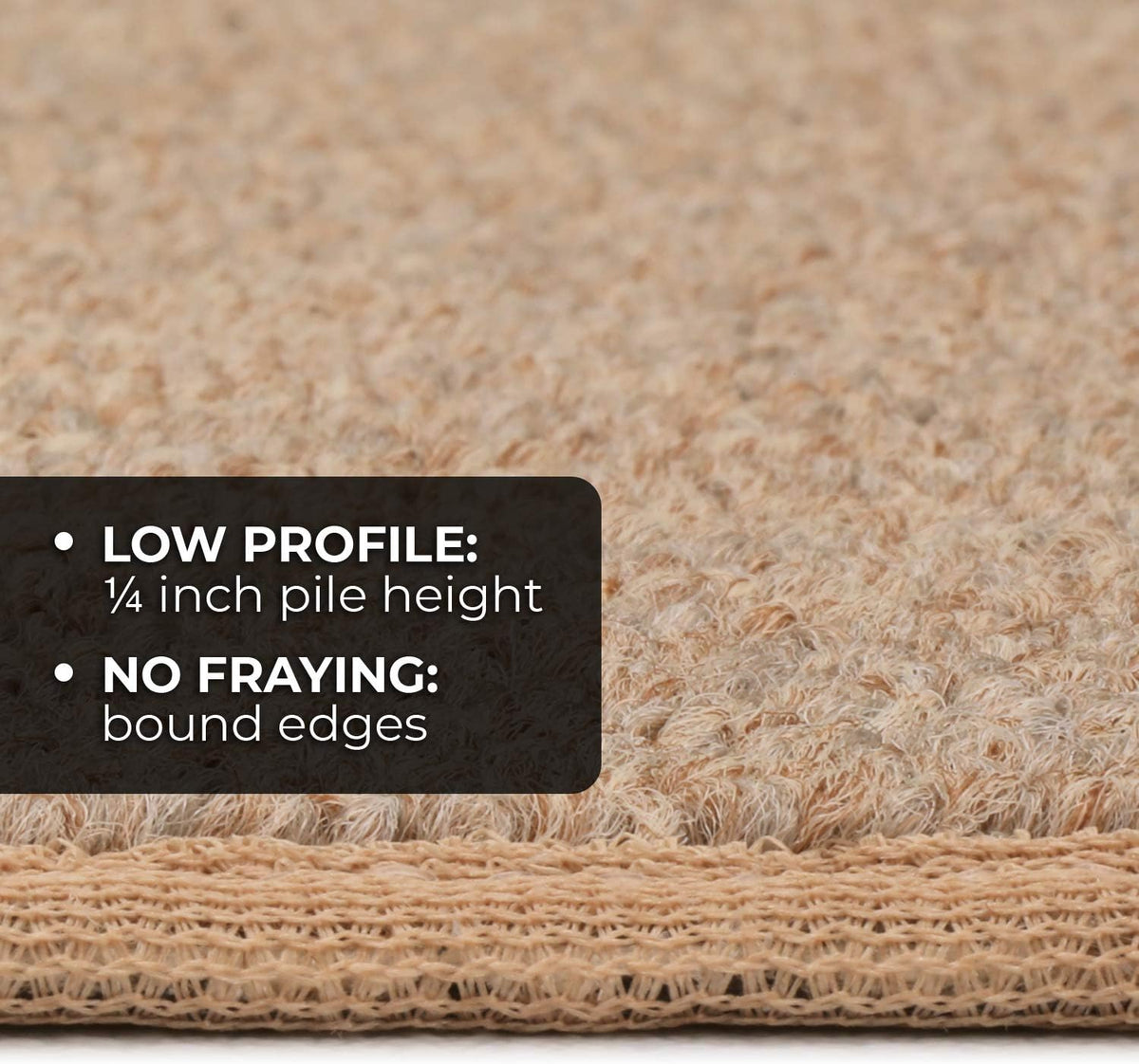 Skid-Resistant Carpet Runner Pebble Beige 8 Feet X 36 Inches Z125