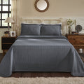 Blue Jacquard Matelasse Bedspread Set I3813