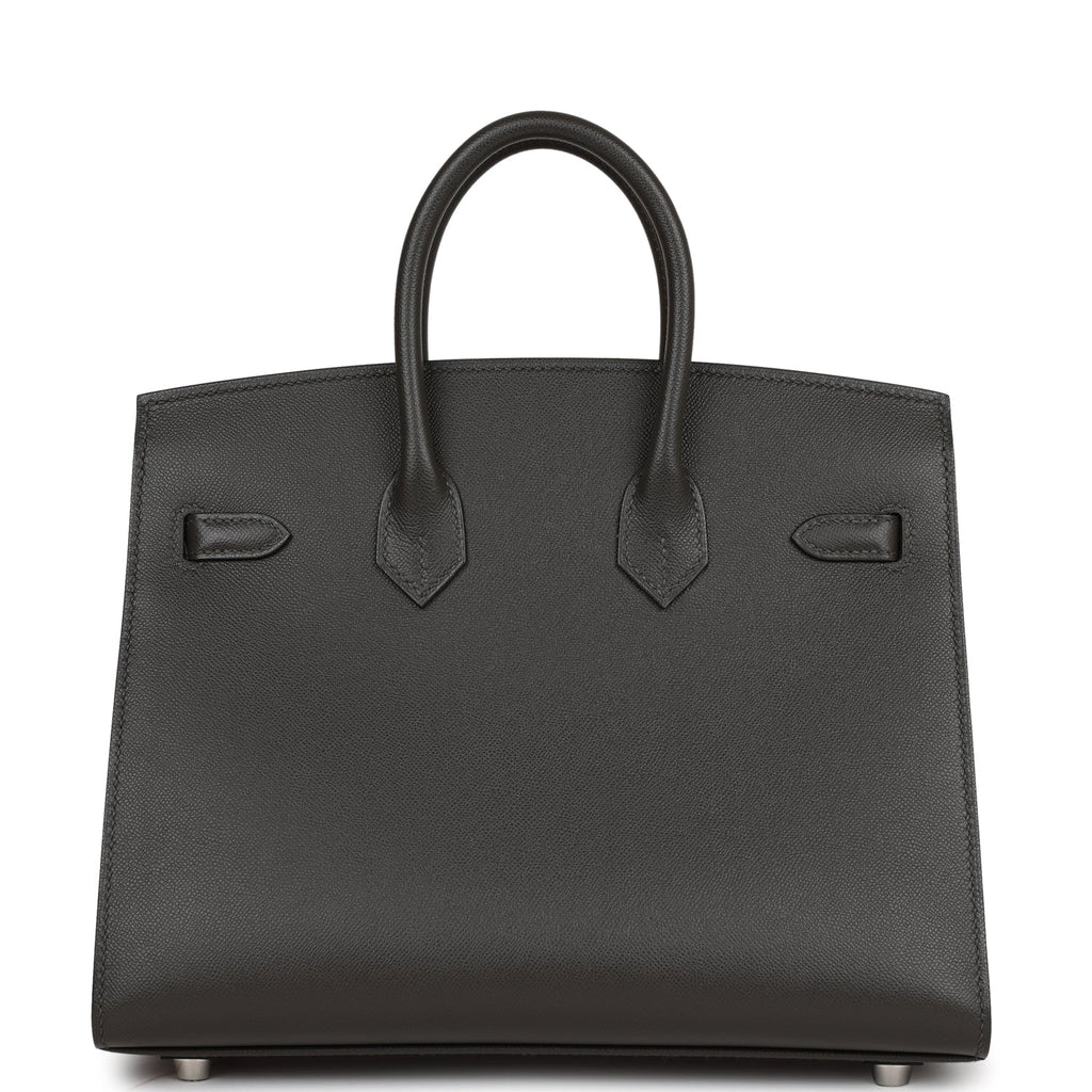 Birkin 25 Gris Meyer Palladium Hardware C3988