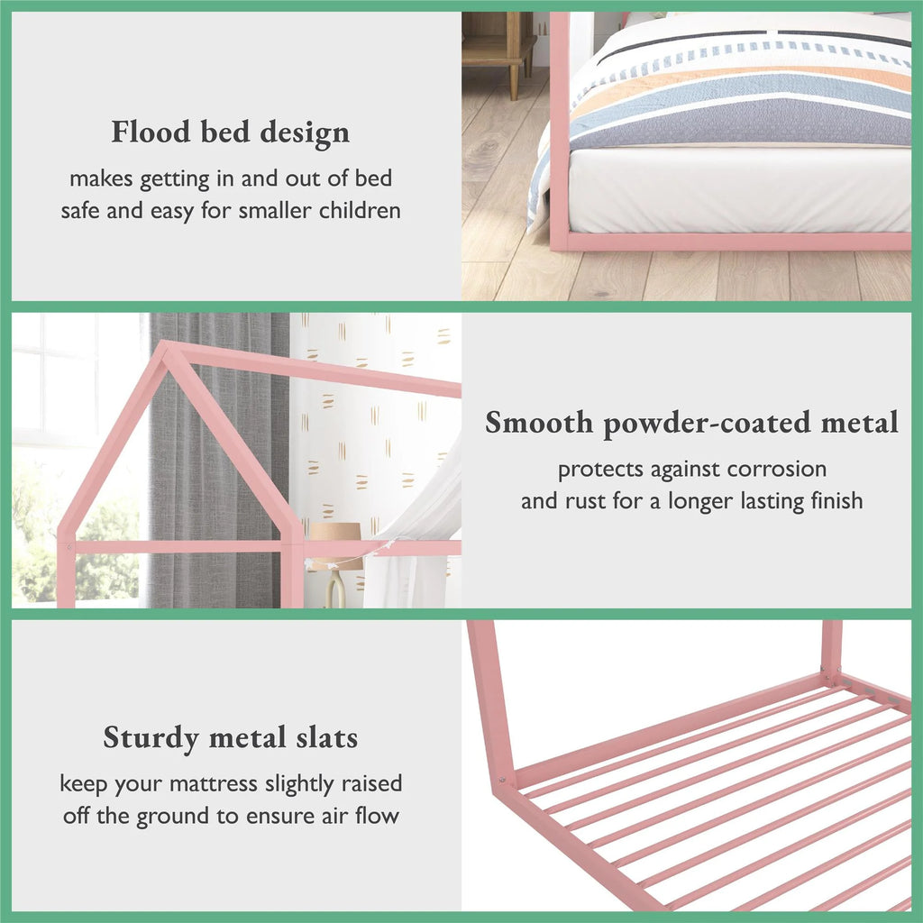 Twin Dove Gray Floor Bed G293959