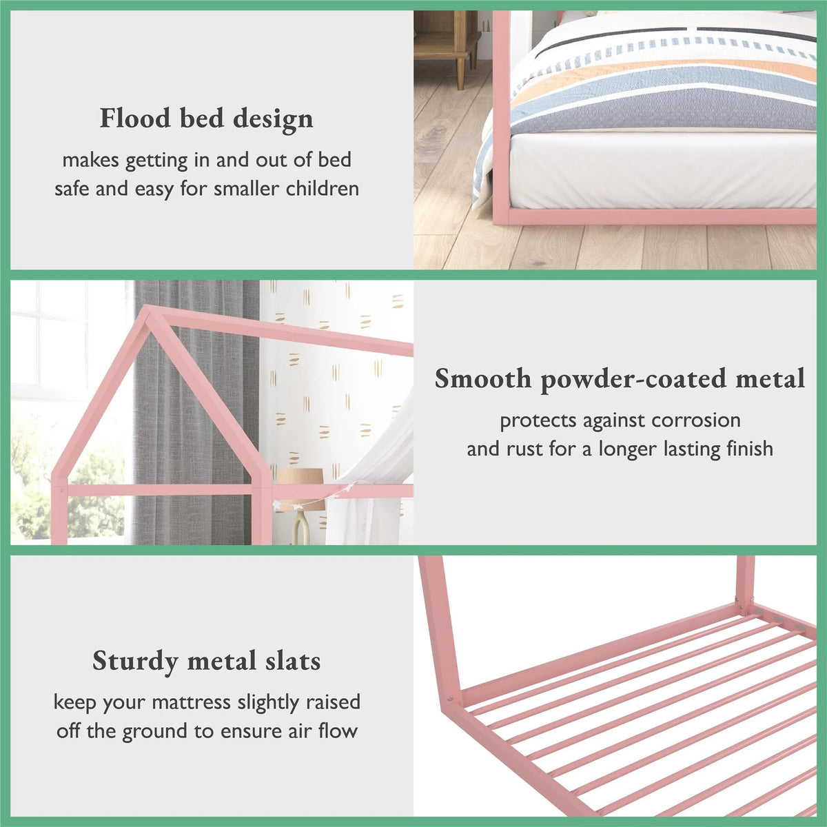 Twin Dove Gray Floor Bed G293959