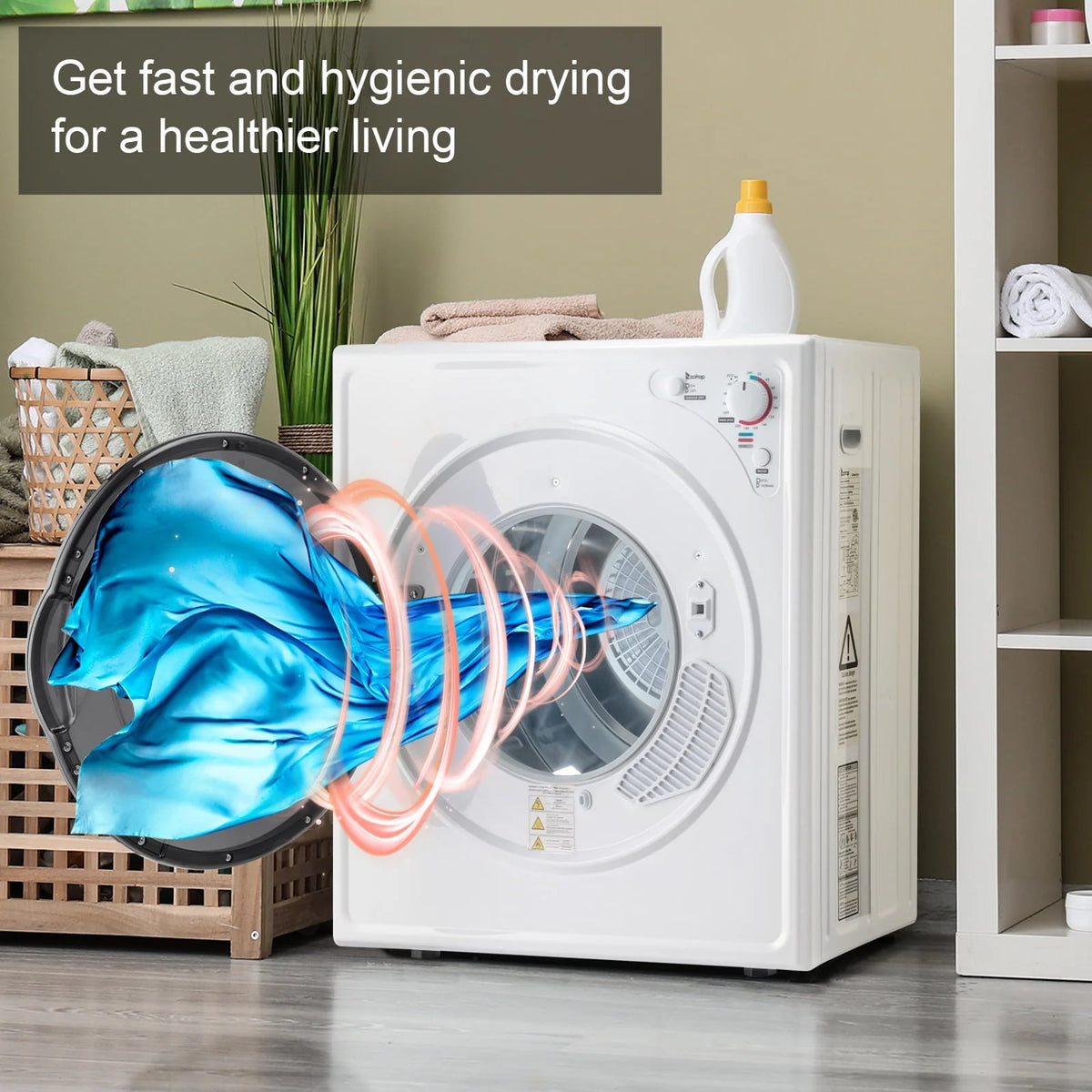 White 2.6 cu ft Compact Electric Dryer F3905
