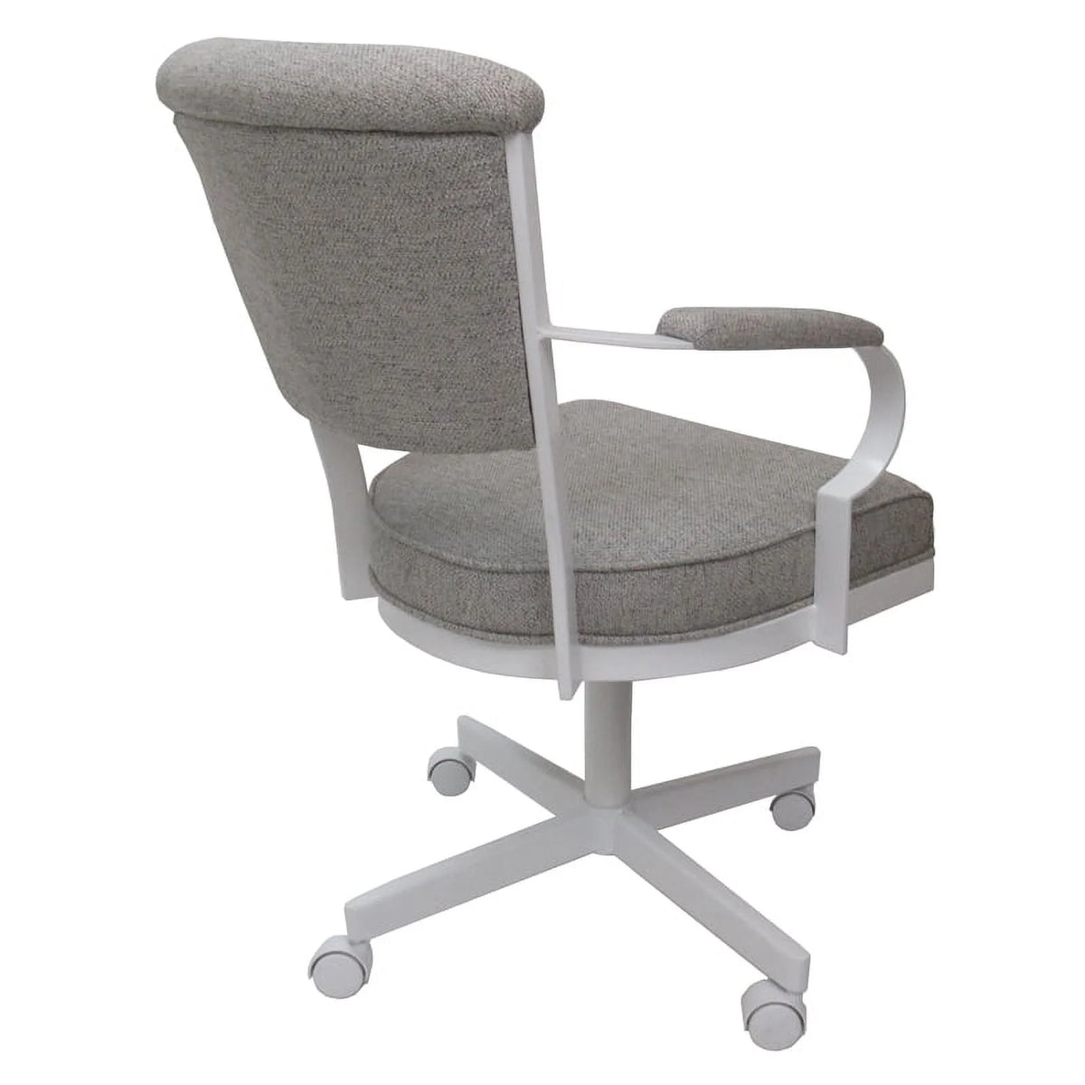 White Swivel Metal Caster Chair A9277