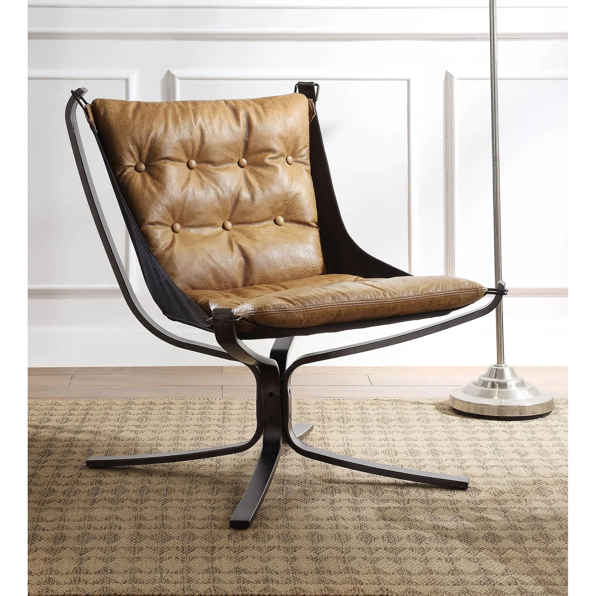Coffee Top Grain Leather Accent Chair M40940