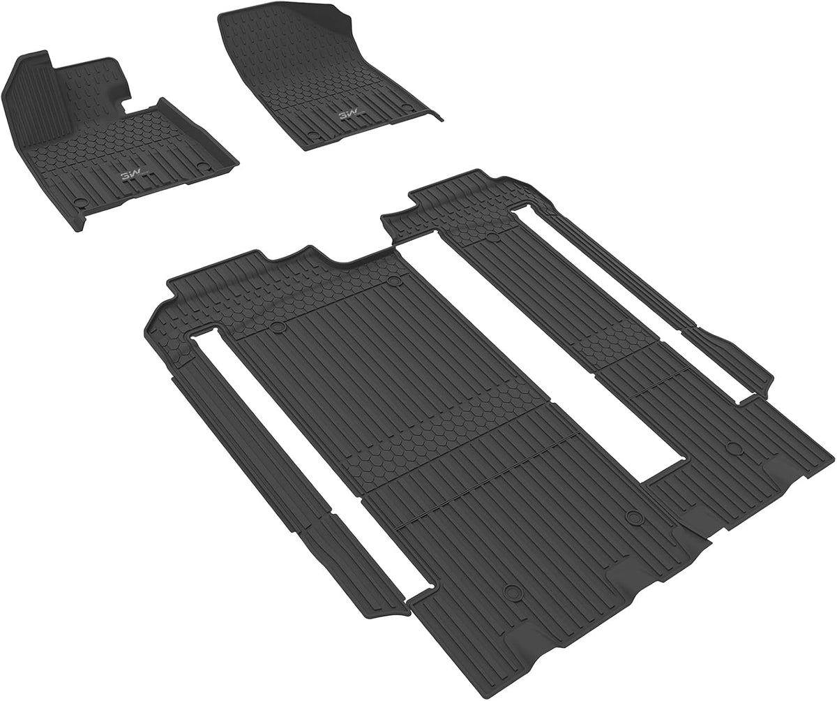 Black TPE All Weather Floor Mats and Carpet Full Set I458645