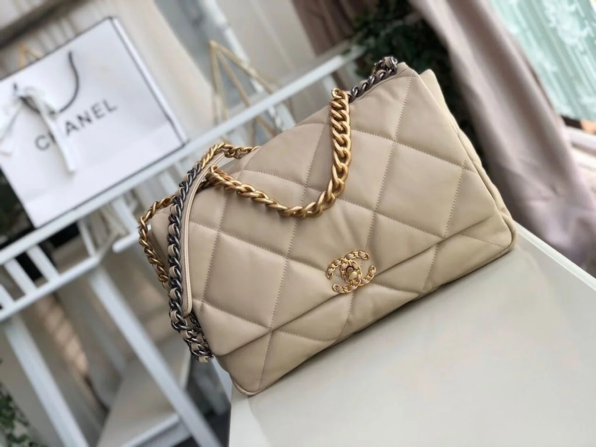 Beige Handbag I7016