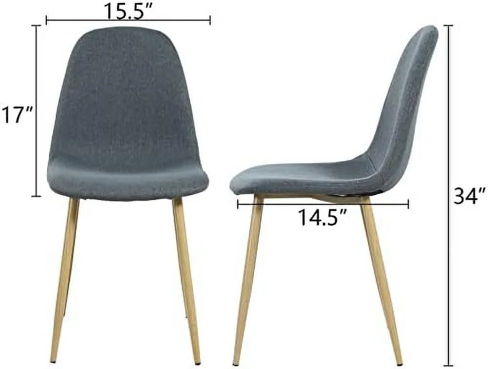 Light Grey Dining Chairs Set of 4 V280949
