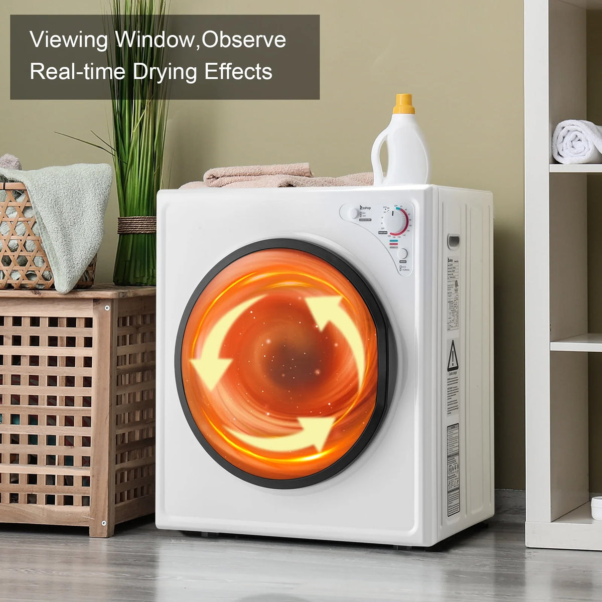 White 2.6 cu ft Compact Electric Dryer F3905