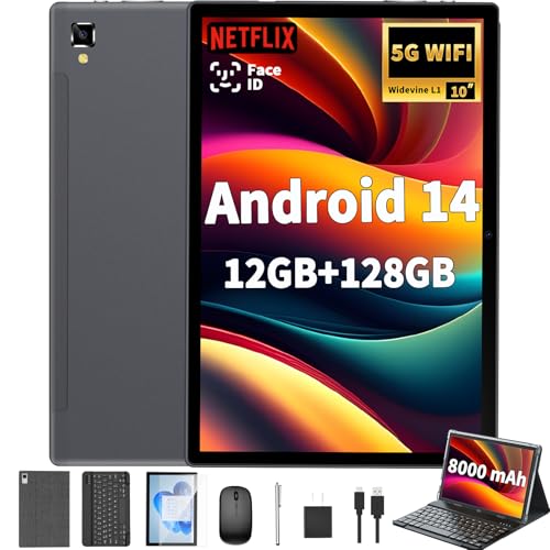 10 inch Tablet with Keyboard, 12GB RAM, 128GB ROM, Black N90589