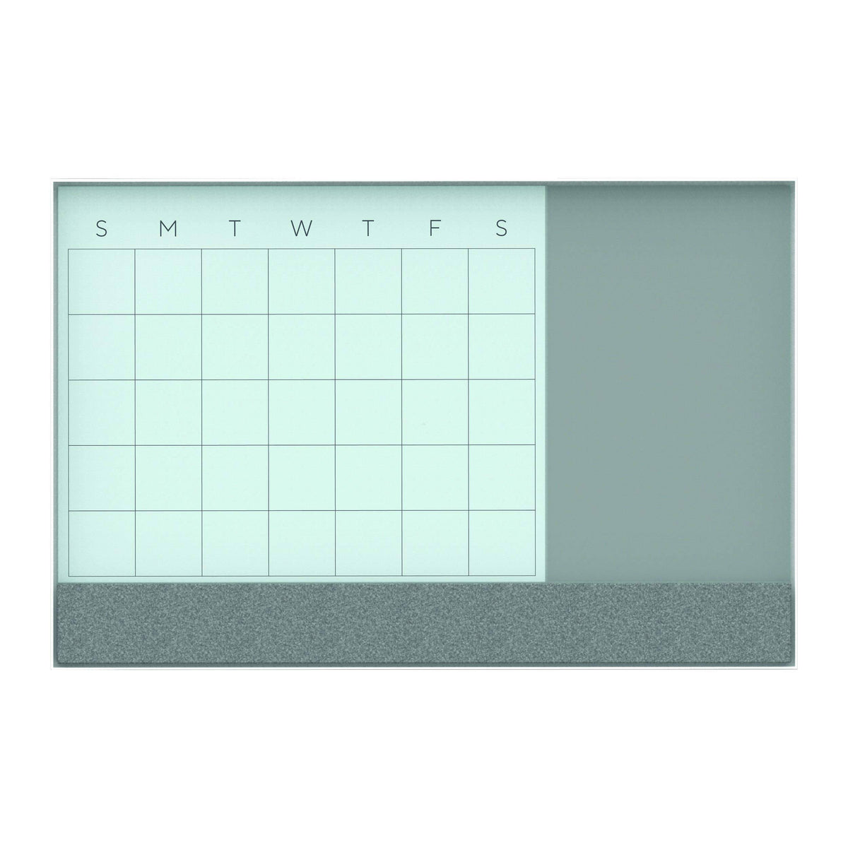 Magnetic Glass Dry Erase Combo Board, 24 x 18, White Surface and Frame J5282