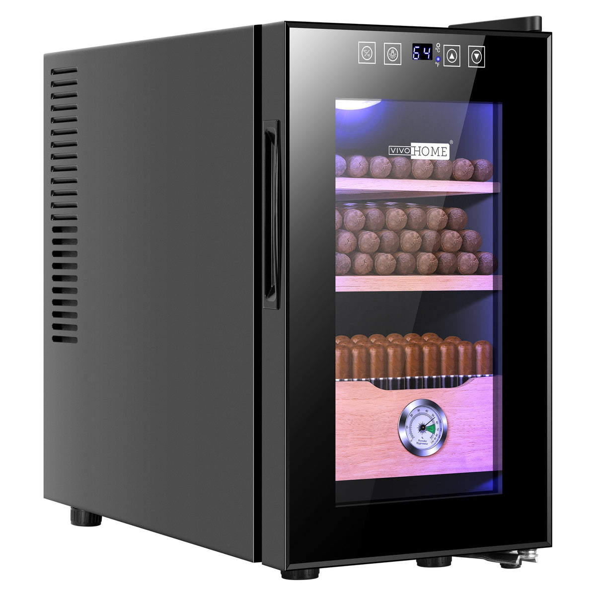 23 L Electric Humidor Cooler with Hygrometer, Black L272