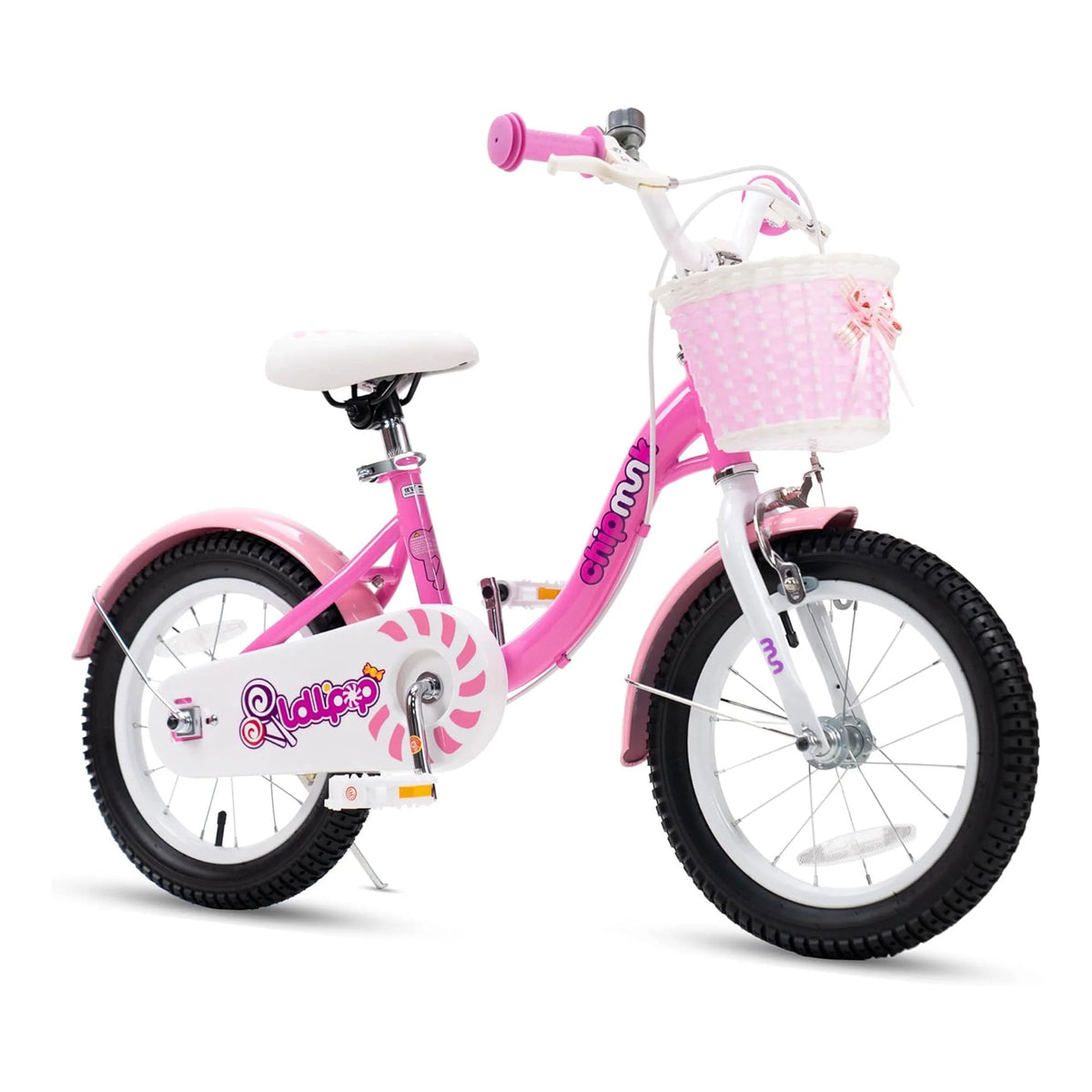 14 Inch Girls Kids Bike with Basket Training Wheels V497
