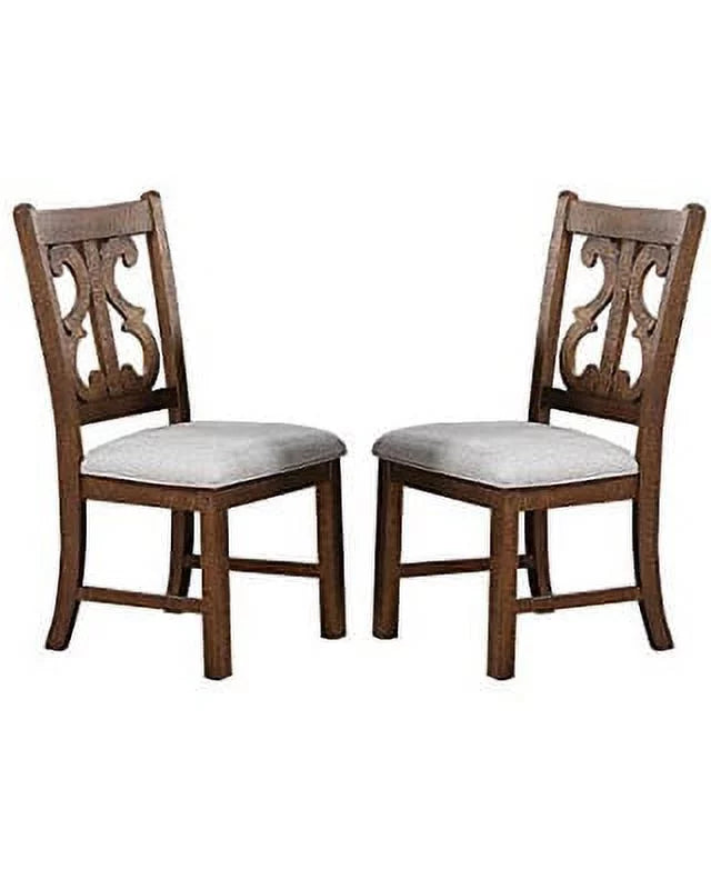 Set of 2 Wooden Cushion Seat Chairs B403