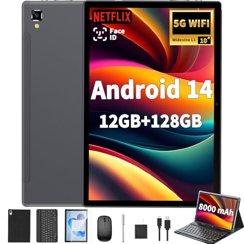 10 inch Tablet with Keyboard, 12GB RAM, 128GB ROM, Black N90589