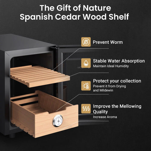 26L Cooling Heating Cigar Humidor 200 Counts A295