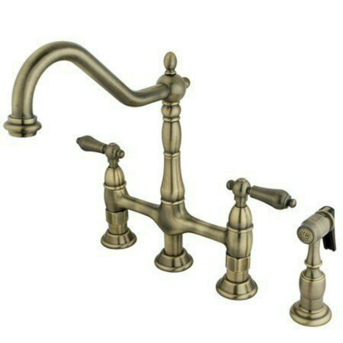 Kitchen Bridge Faucet with Brass Sprayer C79861