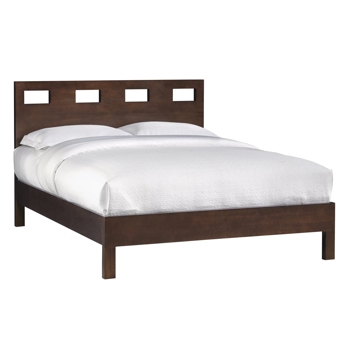 King Platform Bed in Mocha Brown Mahogany W43763