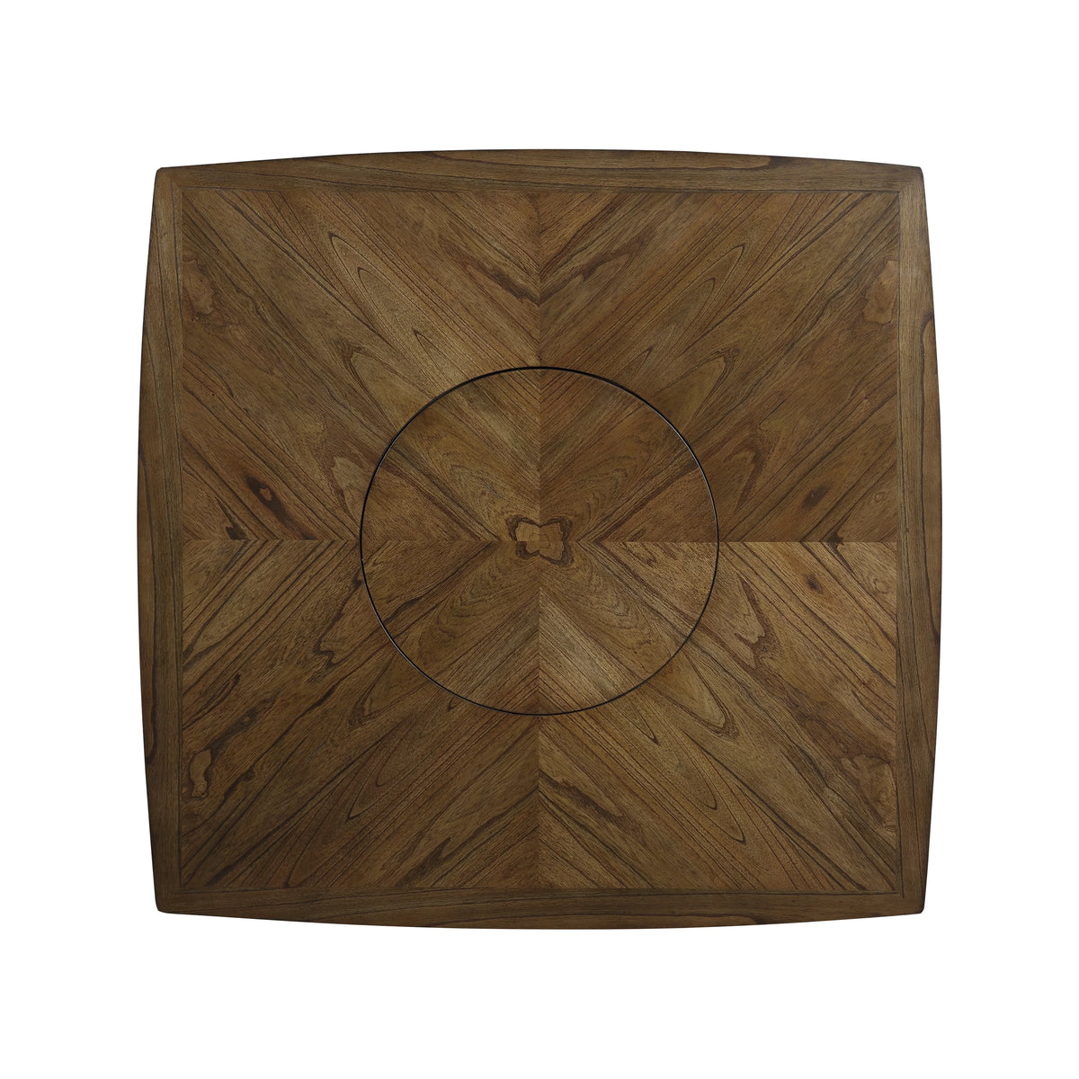 Light Oak Finish Counter Height Table with Lazy-Susan and Display Shelf W9098