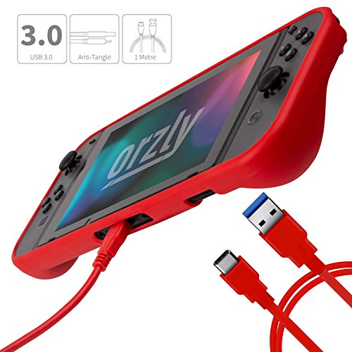 Switch Accessories Bundle Carry Case Tempered Glass Screen Protectors USB Charging Cable Games Case Comfort Grip Case Headphones H5899