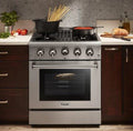 30 in. Natural Gas Burner Electric Oven Range in Stainless Steel U862789