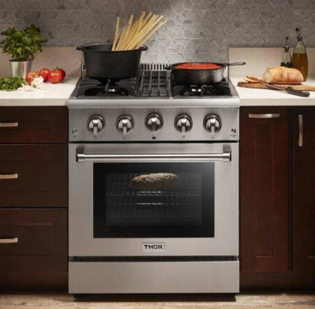 30 in. Natural Gas Burner Electric Oven Range in Stainless Steel U862789