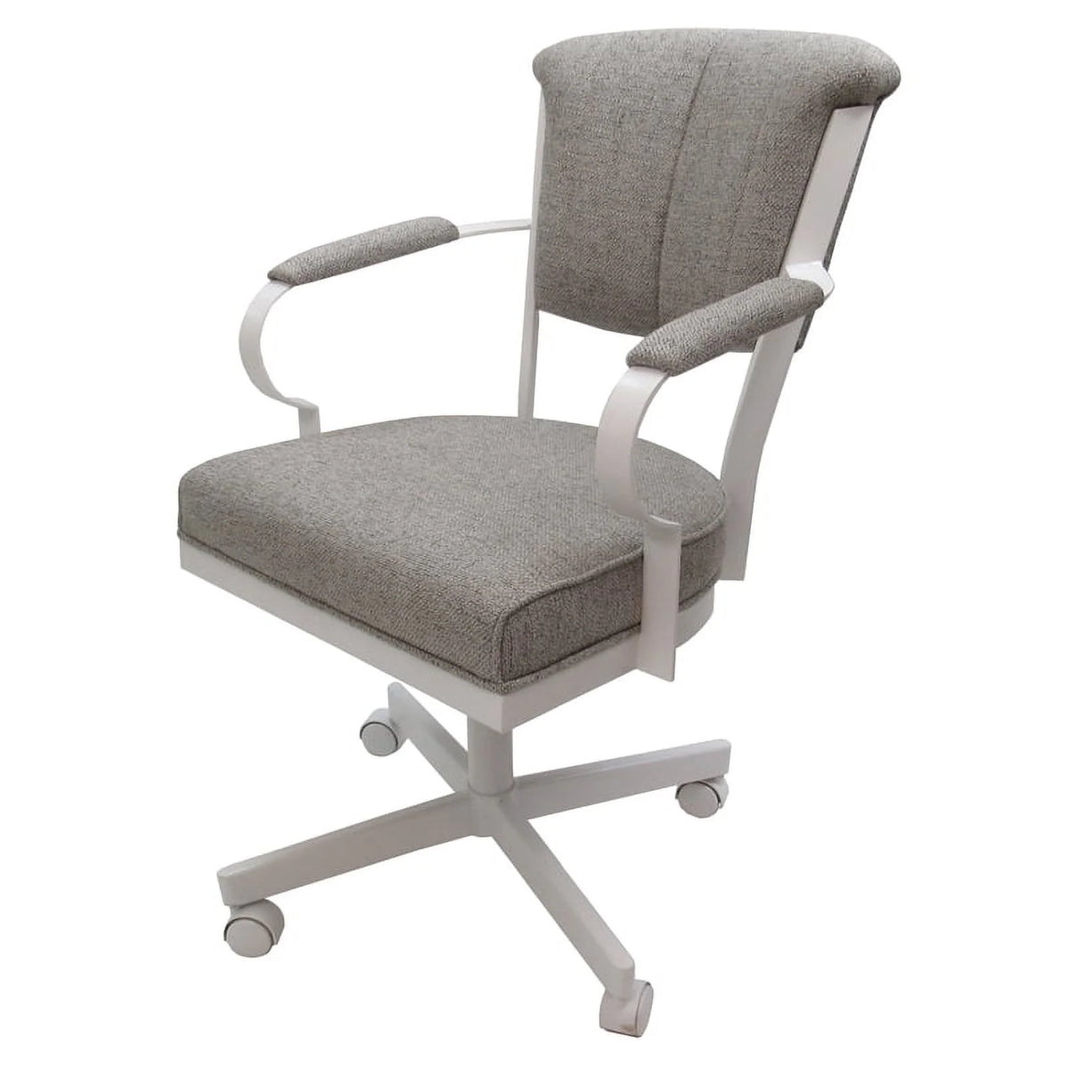 White Swivel Metal Caster Chair A9277