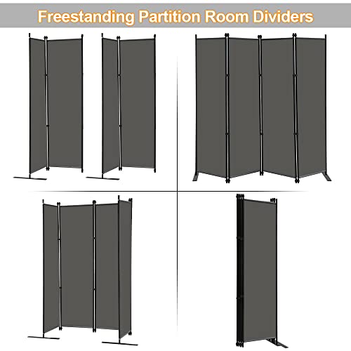 6 Panel Folding Privacy Screen Room Divider E83754