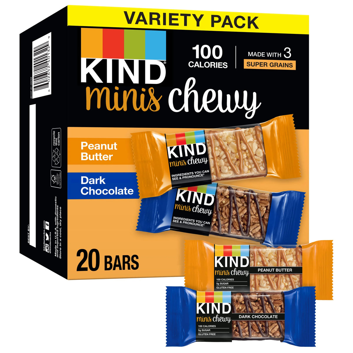 Peanut Butter & Dark Chocolate Gluten Free 80 Count Y116