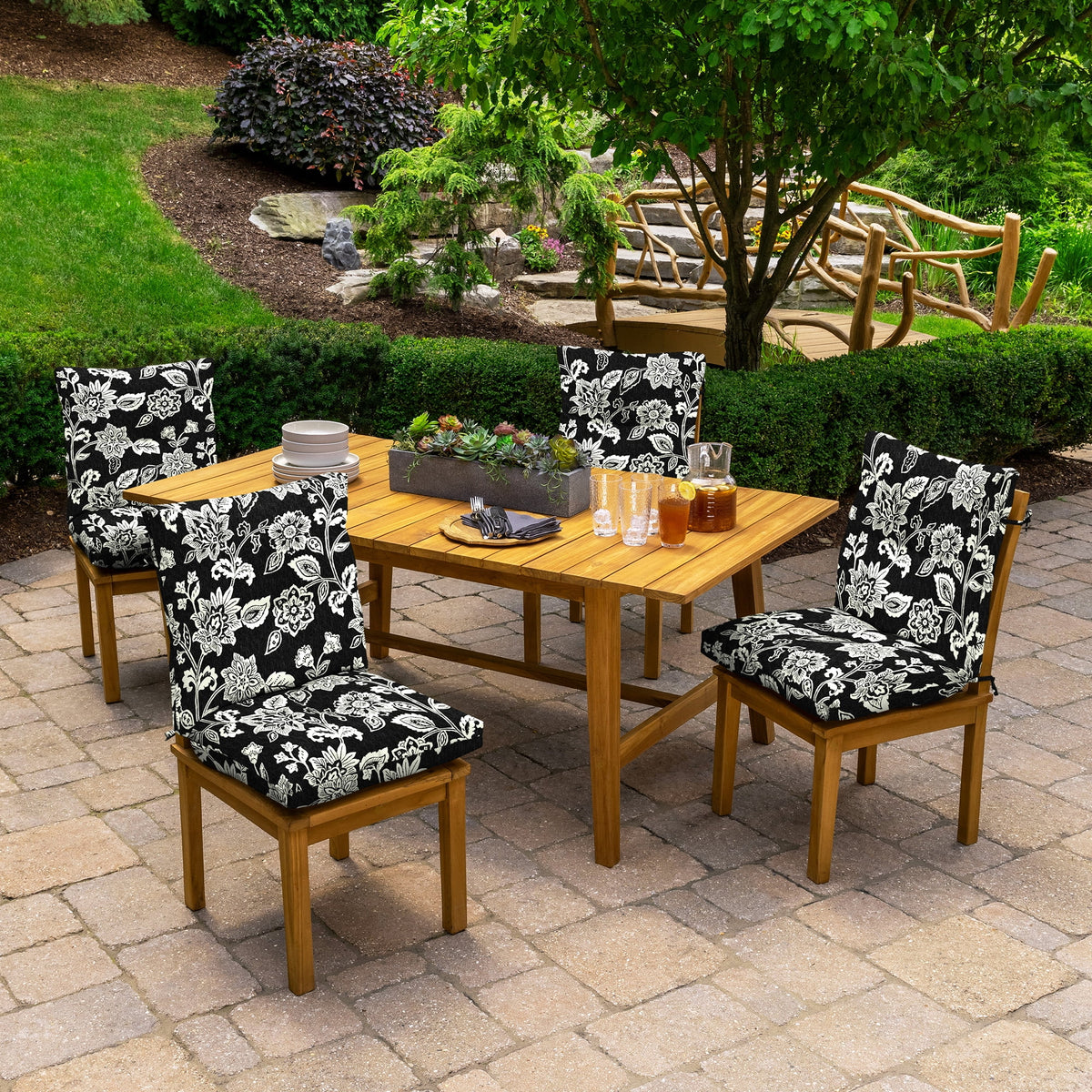 Outdoor Plush Tufted Dining Chair Cushion 21 x 40 C373512