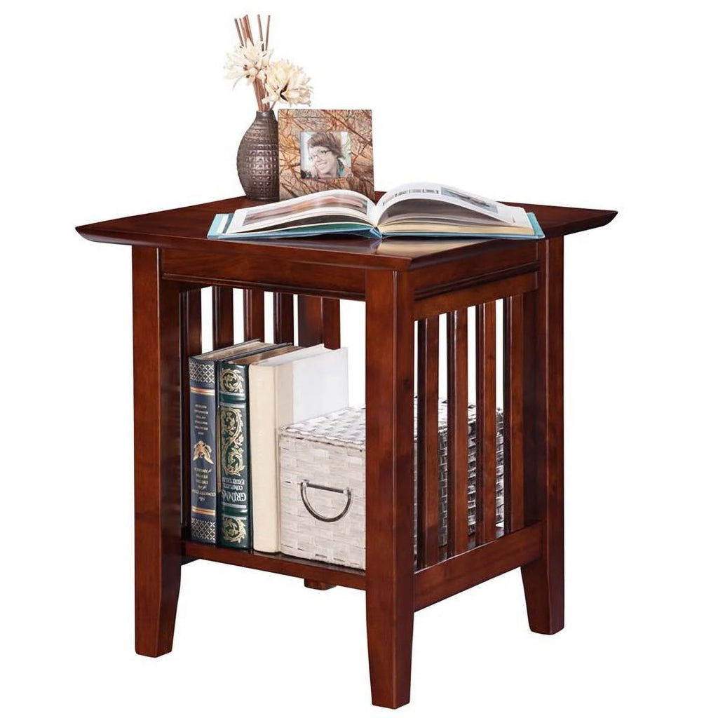 Solid Wood End Table in Walnut P812