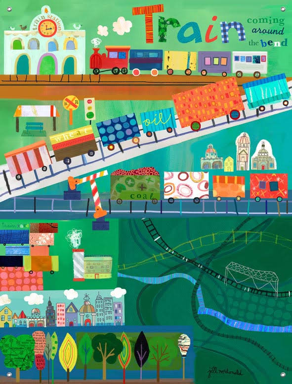 Train Station Canvas Wall Mural 32x42 S44977