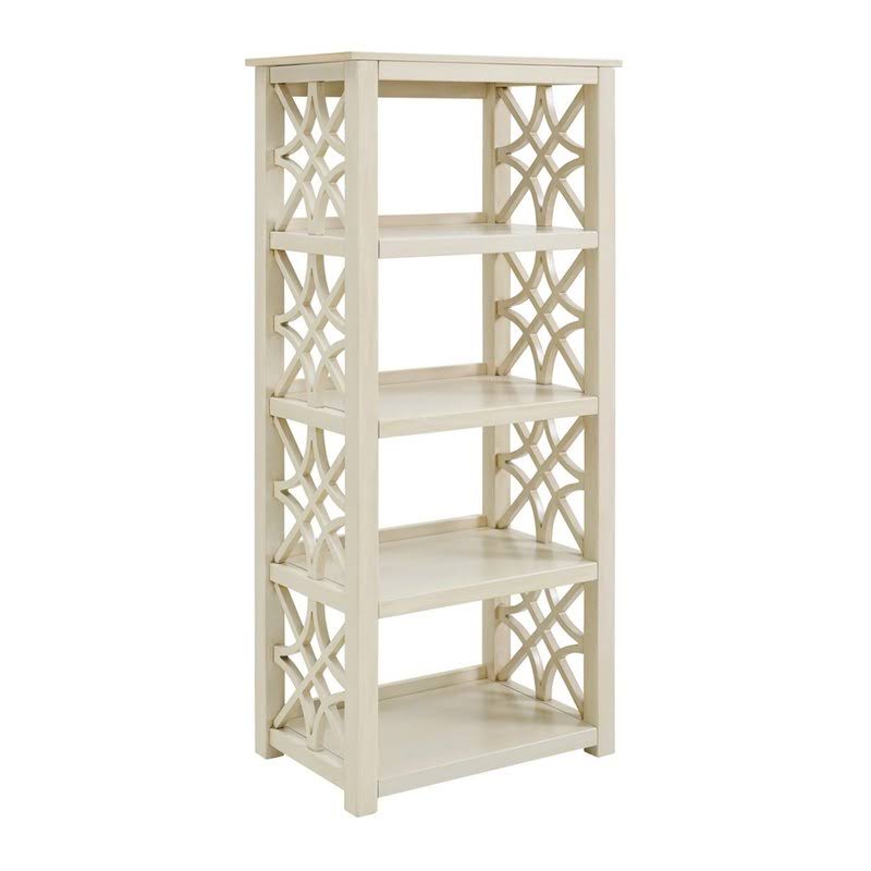 Antique White Wood Bookcase Y375
