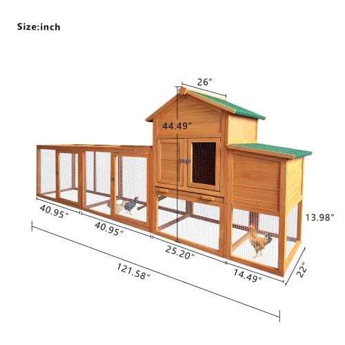 Chicken Coop with Nest Box and Removable Tray T239155