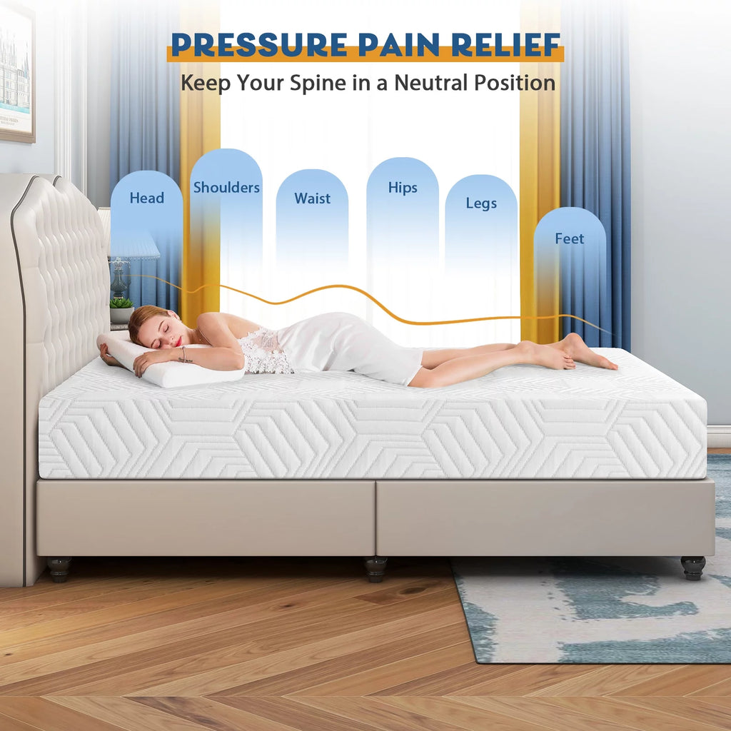 Twin Size 12 inch Gel Memory Foam Mattress L2566