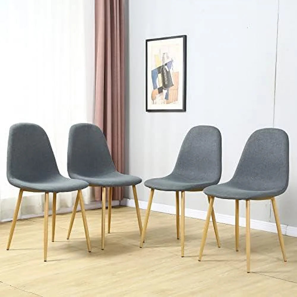 Light Grey Dining Chairs Set of 4 V280949