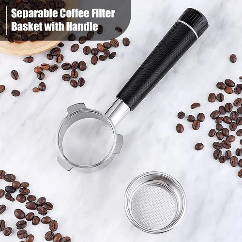 2 in 1 Coffee Tamper Set with Curved Base, Magnetic Distributor, Stainless Steel, 54mm Portafilter W124787
