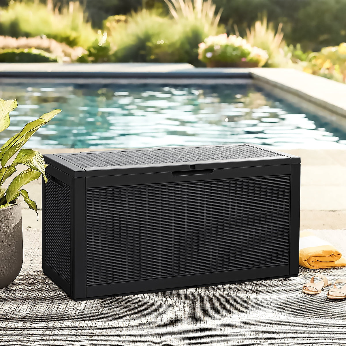 100 Gallon All-Weather Resin Deck Box D3840