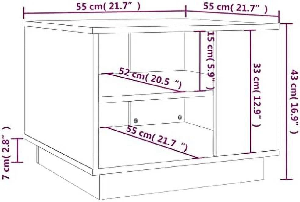 Brown Oak Engineered Wood Coffee Table A926339